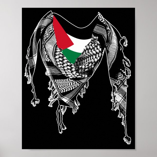 Póster Escarabajo palestino, bandera palestina (Frente)