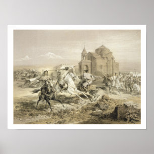 Póster Escaramuza de persas y de Kurds en Armenia, placa