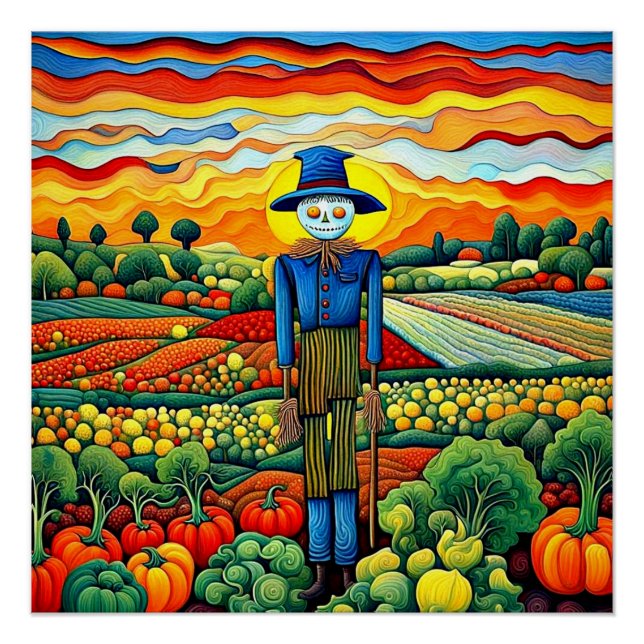 Póster Escarapela en campos vegetales 10 (Anverso)