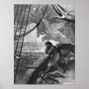 Póster Escarcha del grabado de Gustavo Dore del marino
