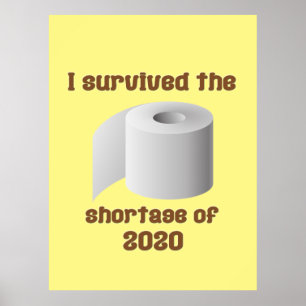 Póster Escasez de papel higiénico