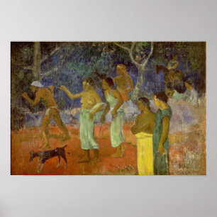 Póster Escena a partir de la vida de Tahitian, 1896
