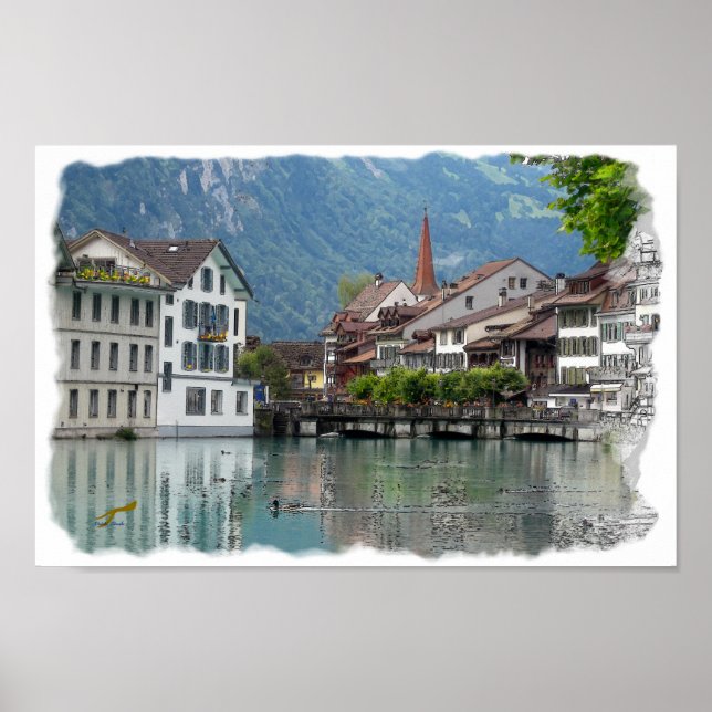 Póster Escena alpina (Frente)