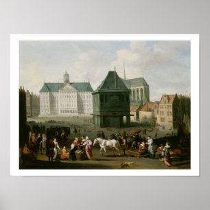 Póster Escena antes del palacio de la presa, Amsterdam