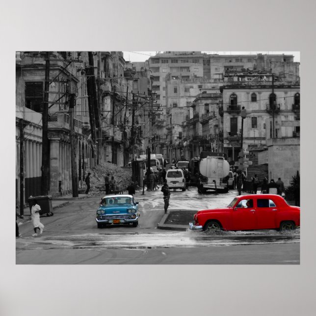 Póster Escena callejera cubana (Frente)