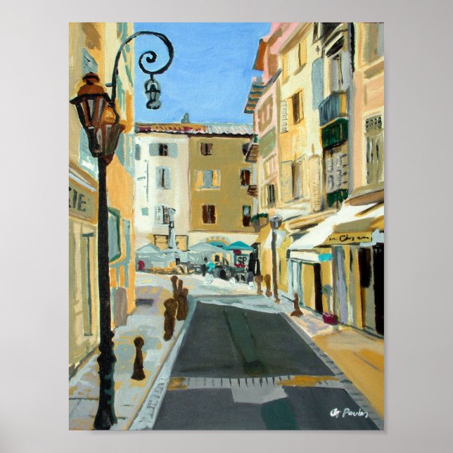 Póster Escena callejera de Antibes (Frente)