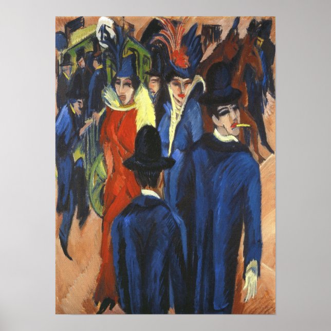 Póster Escena callejera de Berlín de Kirchner (Frente)