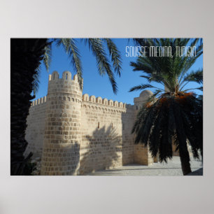 Póster Escena callejera del antiguo barrio Medina de Sous