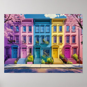 Póster Escena callejera en Nueva York