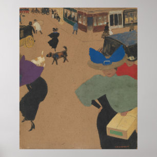 Póster Escena callejera en París