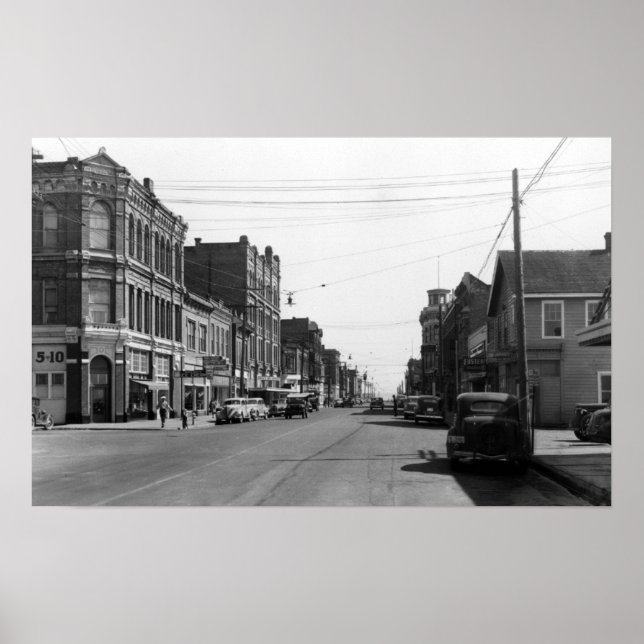 Póster Escena callejera en Port Townsend, WA Photograph (Frente)