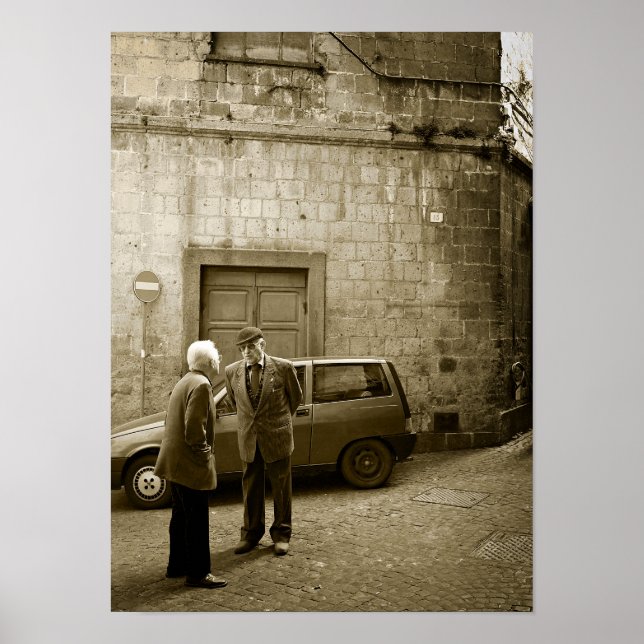 Póster Escena callejera italiana en la prensa poster de s (Frente)