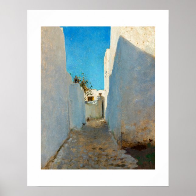 Póster Escena callejera marroquí (aproximadamente 1879-18 (Frente)