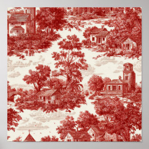 Póster Escena Campestre de Toile Rojo (8)