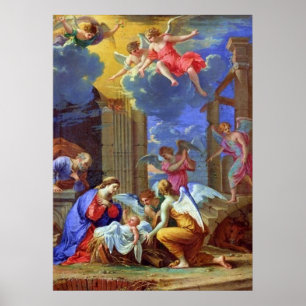 Póster Escena Charles Poerson 1665 de la natividad