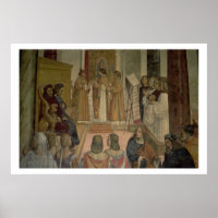 Escena coral, de la vida de San Benedicto (fresco)