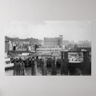 Póster Escena de Astoria, Oregon con resbalón del