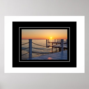 Póster Escena de atardecer poster