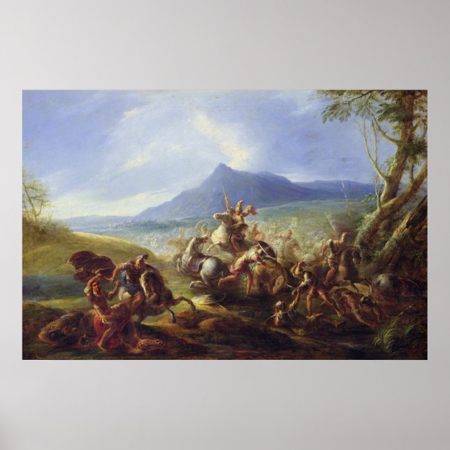 Póster Escena de batalla, antes de 1680 (Frente)