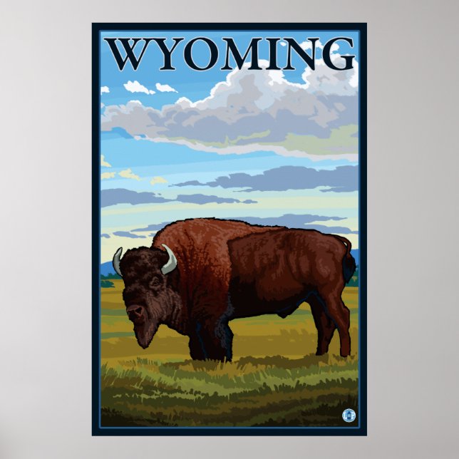 Póster Escena de Bison - Wyoming (Frente)