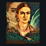 Póster Escena de bosques al aire libre de Dreamy Frida Ka<br><div class="desc">Este divertido y colorido diseño al aire libre de Frida Kahlo es para el amante de la música en su vida. Se ve muy bien con las camisetas, papel envolvente, tazas, posters, botones, cadenas y más. Perfecto para todos los amantes del arte, también se puede dar como regalo de cumpleaños...</div>