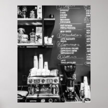 Escena de Café con Máquina de Espresso