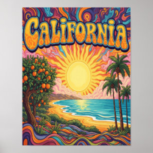 Póster Escena de California Beach