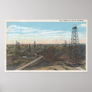 Póster Escena De Campos Antiguos De Salado WyomingWyoming
