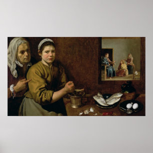 Póster Escena de cocina