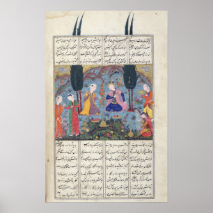 Póster Escena de corte en un jardín