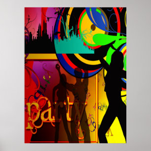 Póster Escena De Dacne Con Poster De Bailarines Fiestas