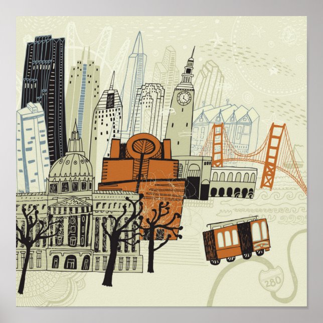 Póster Escena de Doodle San Francisco (Frente)