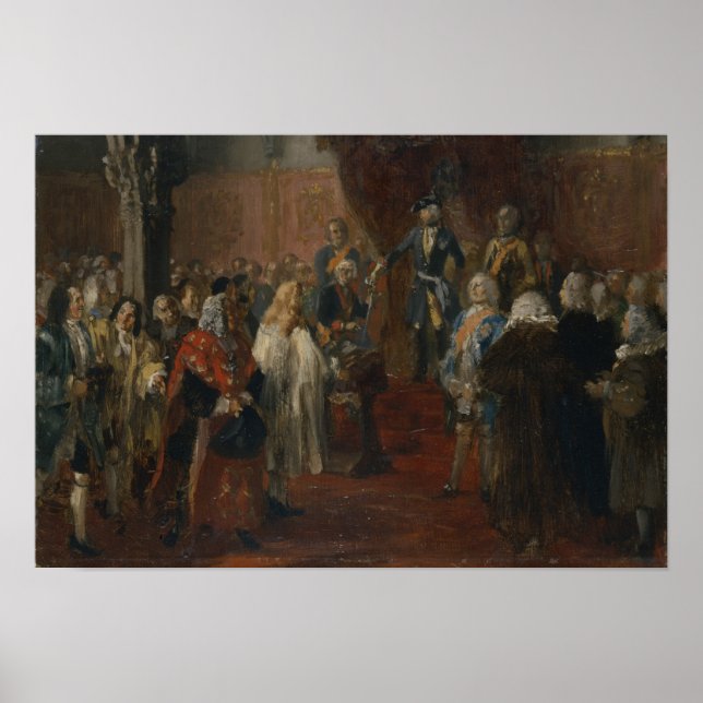 Póster Escena de homenaje de Silesia, 1855 (Frente)
