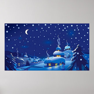 Póster Escena de invierno