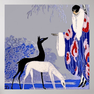 Póster "Escena de invierno" Art Deco de George Barbier