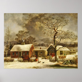 Póster Escena de invierno, New Haven, Connecticut