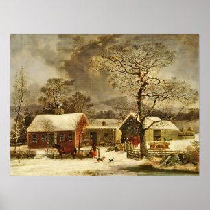 Póster Escena de invierno, New Haven, Connecticut
