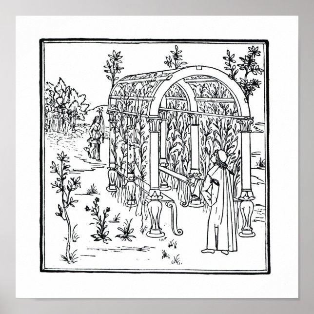 Póster Escena de jardín, de 'Hypnerotomachia Poliphili' a (Frente)