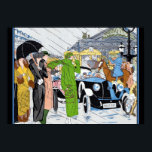 Póster Escena de la calle Art Deco<br><div class="desc">Escena de la calle Art Déco con la moda de una mujer Art Deco.</div>