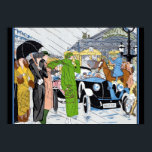 Póster Escena de la calle Art Deco<br><div class="desc">Escena de la calle Art Déco con la moda de una mujer Art Deco.</div>