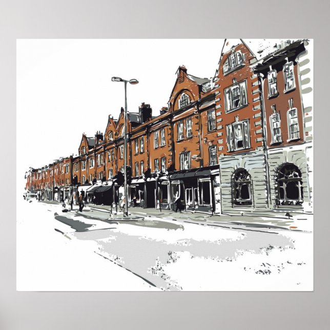 Póster Escena de la calle de Londres (Frente)