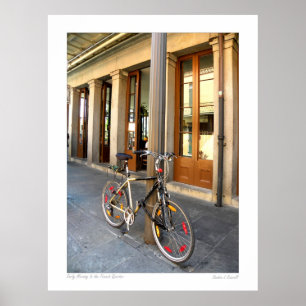 Póster Escena de la calle del barrio francés de New