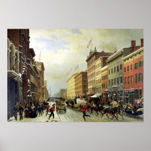 Póster Escena de la calle en Nueva York