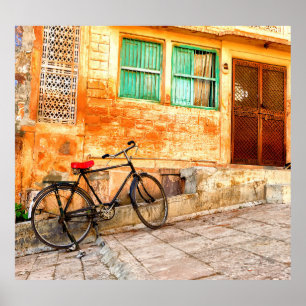 Póster Escena de la calle Rajasthan: al estilo indio