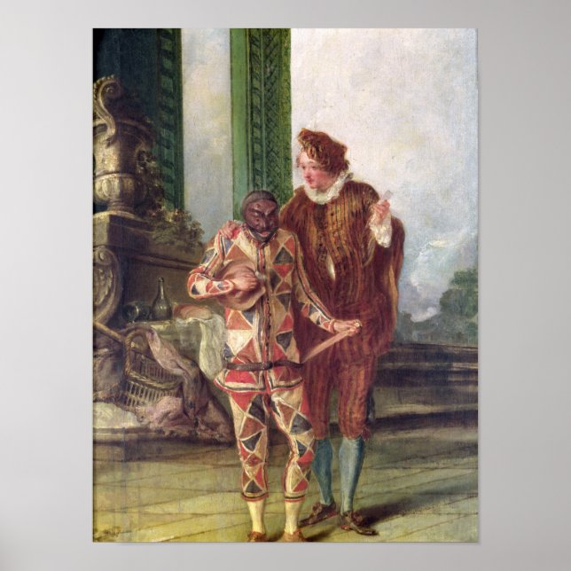 Póster Escena de la Commedia dell'Arte (Frente)