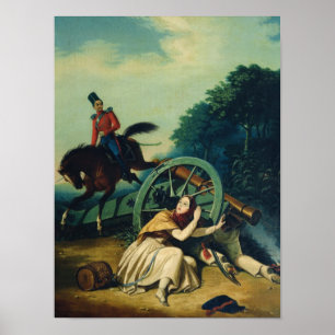 Póster Escena de la guerra franco-rusa de 1812, años 1830
