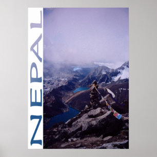 Póster Escena de la montaña de Nepal