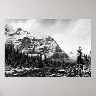Póster Escena de la montaña (negra y blanco) (unbordered)