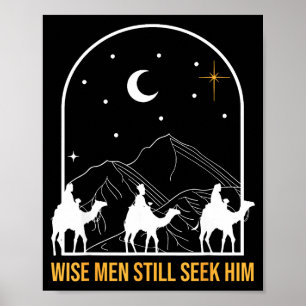 Póster Escena de la Natividad Cristiana Los Hombres Sabio