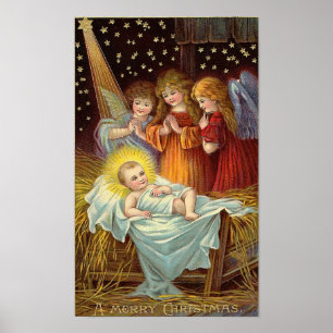 Póster Escena de la Natividad de los navidades